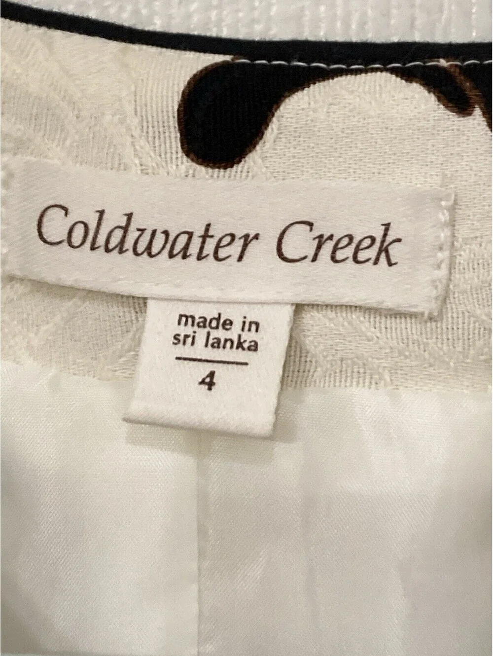 Coldwater Creek Jacket Blazer Women’s 4 Purple Floral Quilted Ruched Sleeves